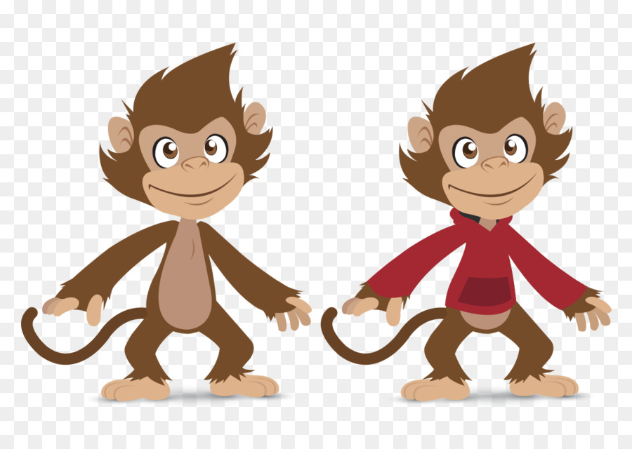 Macacos De Desenho Animado，Bonitinho PNG