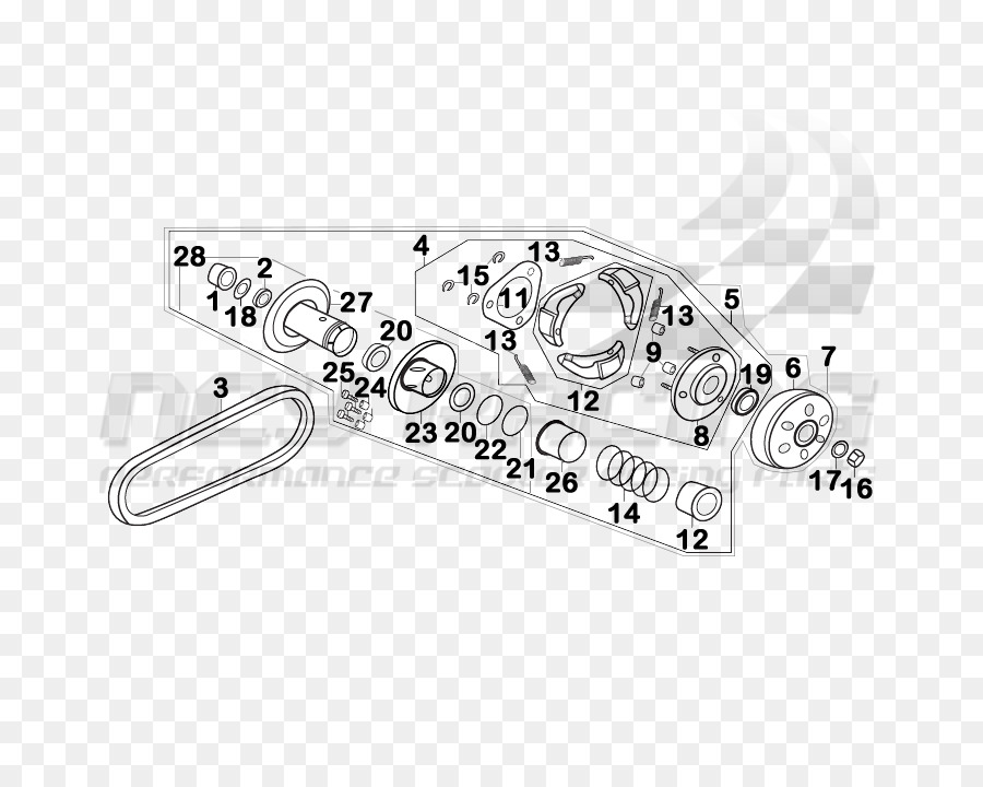 Gy6 Motor，Transmissão Continuamente Variável PNG