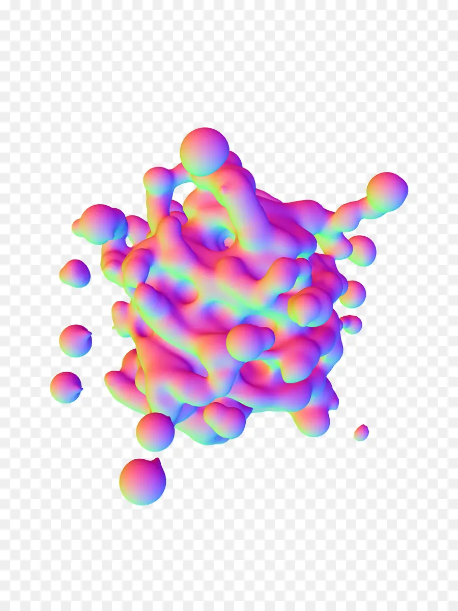 Forma Abstrata Colorida，3d PNG