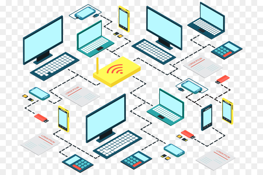 Diagrama De Rede，Computadores PNG