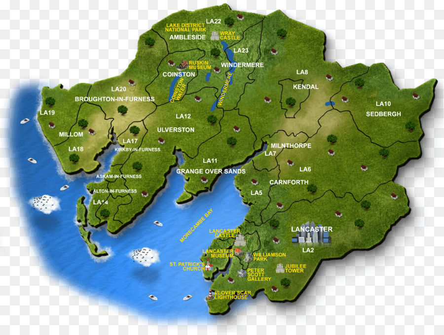 Lake District，Mapa PNG