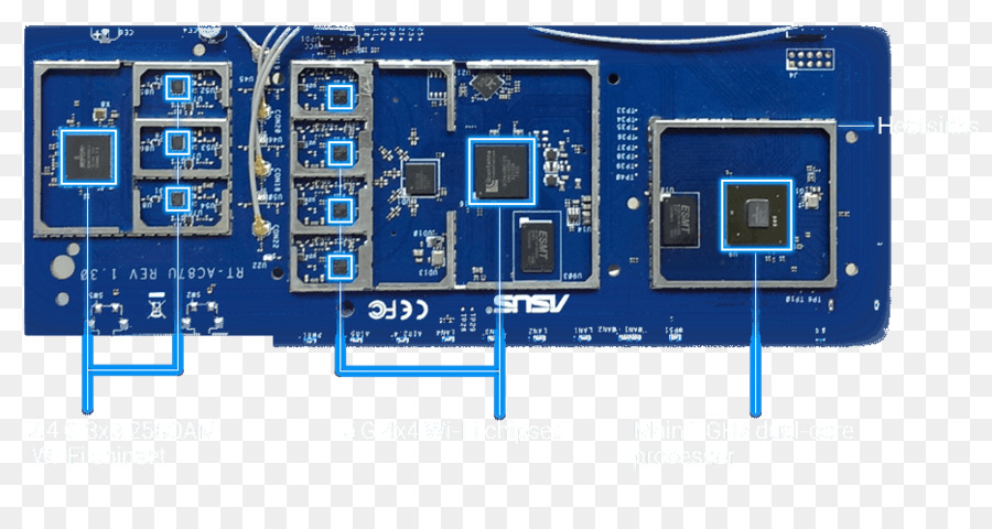 Wirelessac3100 Dual Band Gigabit Router Rtac88u，Asus Rtac87u PNG
