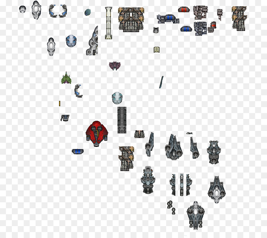 Sprites de jogo de nave espacial