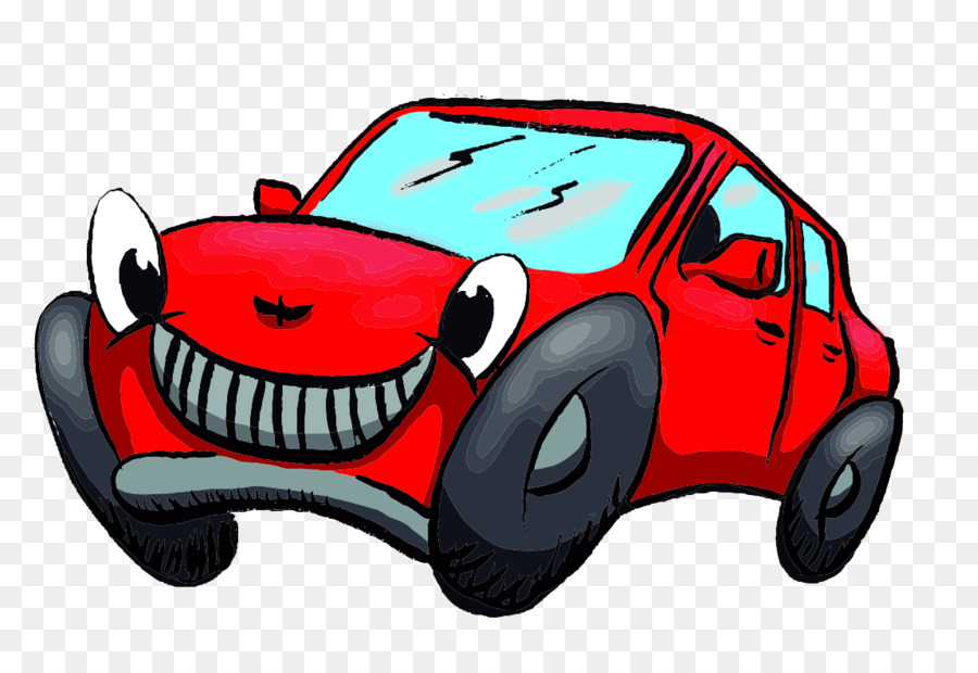 Carro Vermelho Dos Desenhos Animados，Veículo PNG