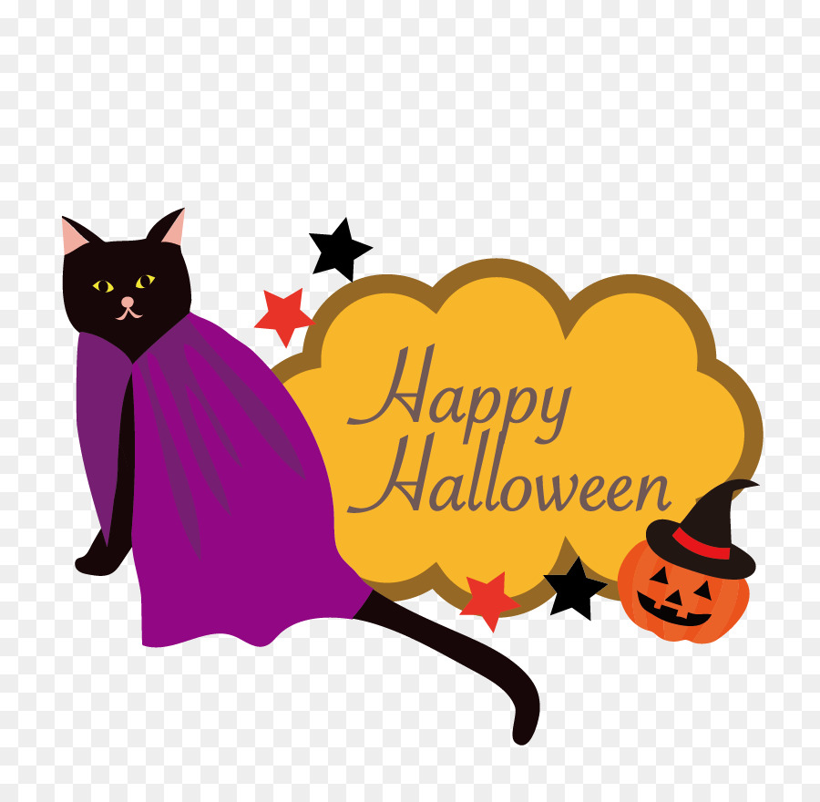 Gato De Halloween，Abóbora PNG