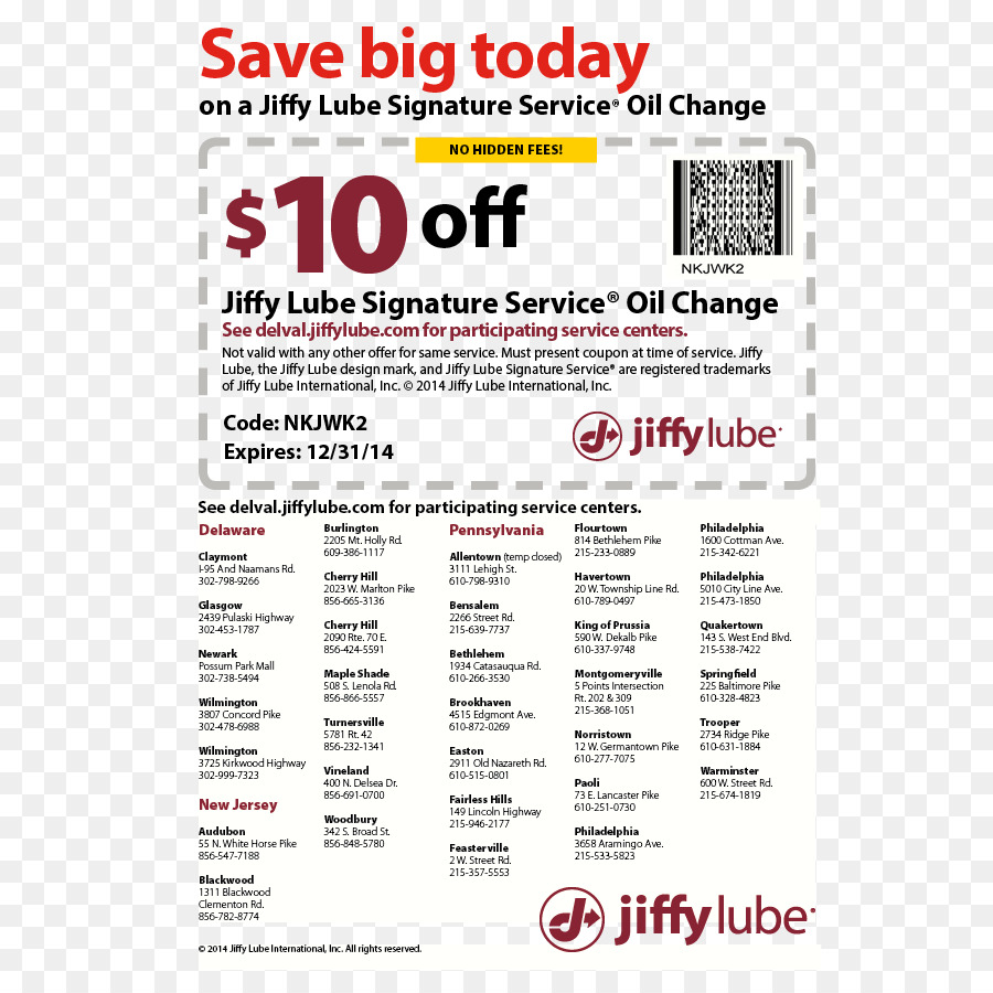 Jiffy Lube，Carro PNG