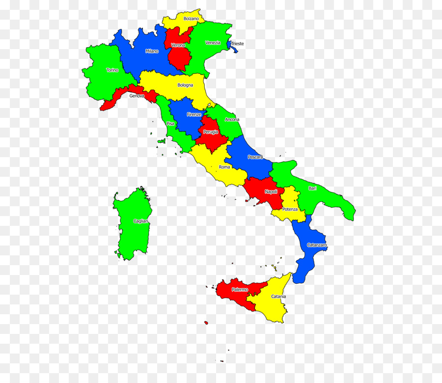 Itália，Mapa PNG