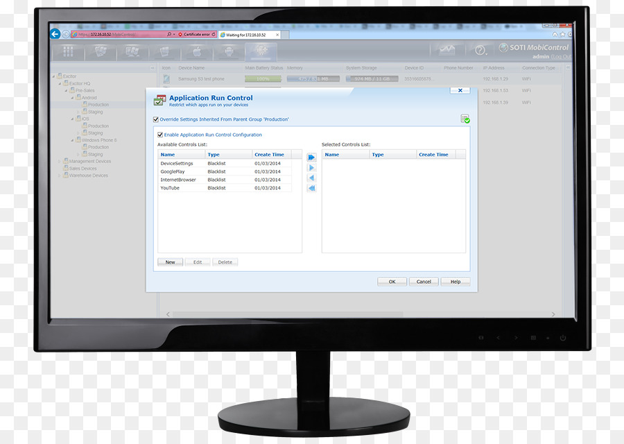 Monitores De Computador，Gestão De Dispositivos Móveis PNG