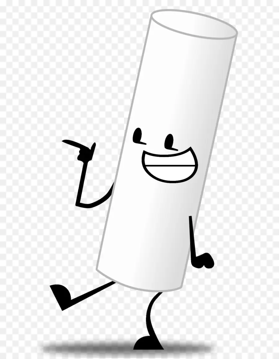 Personagem Cilindro Branco，Sorrindo PNG