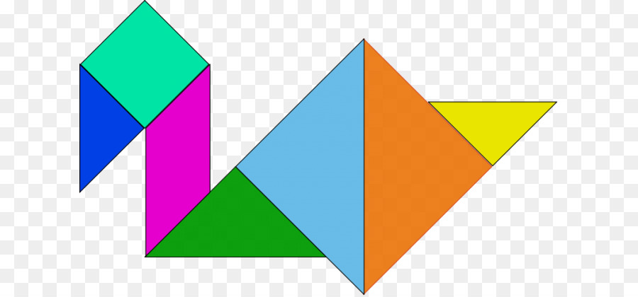 Tangram Colorido，Formas PNG