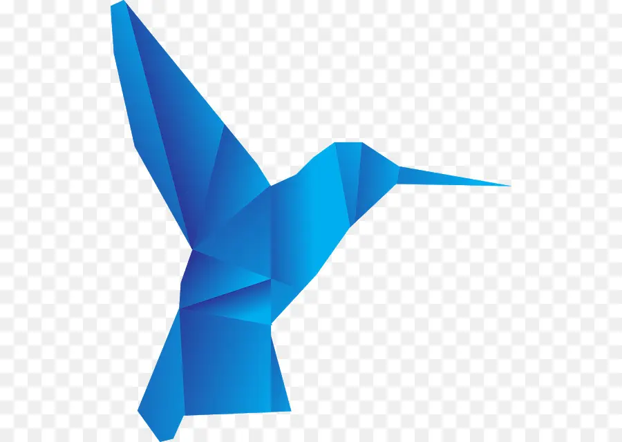 Pássaro De Origami Azul，Papel PNG