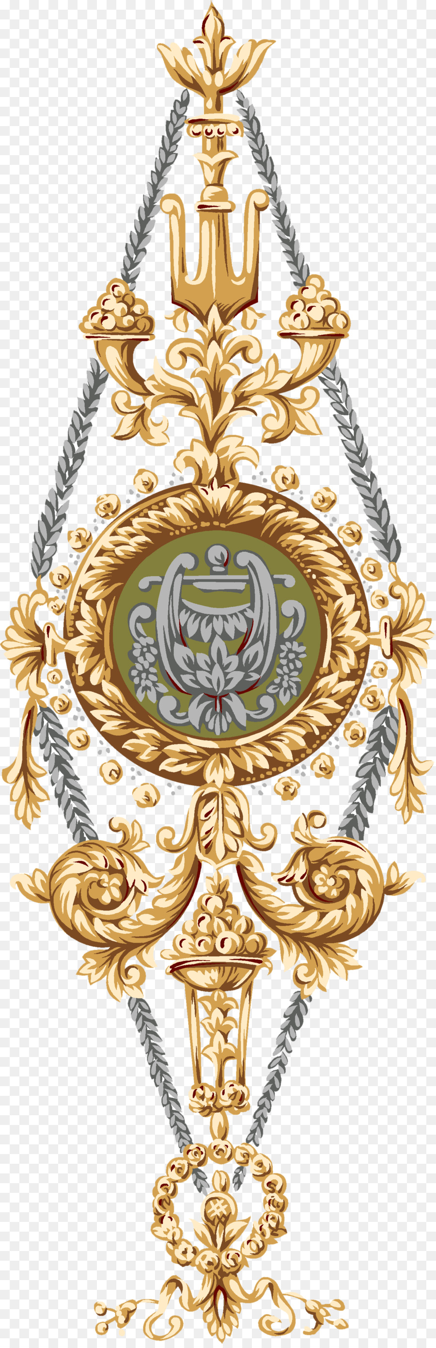 Decoração Ornamentada，Ouro PNG