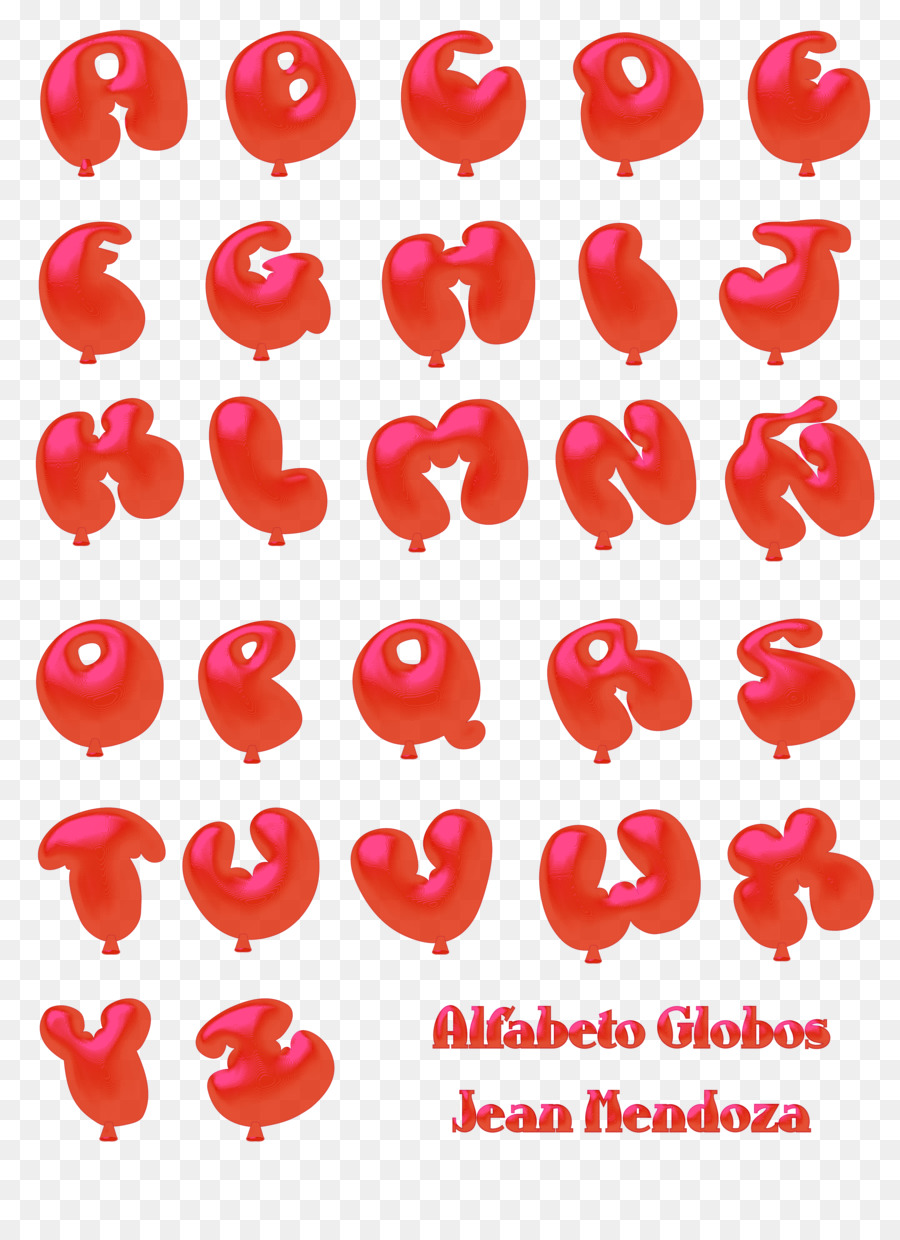 Letras De Balão，Vermelho PNG