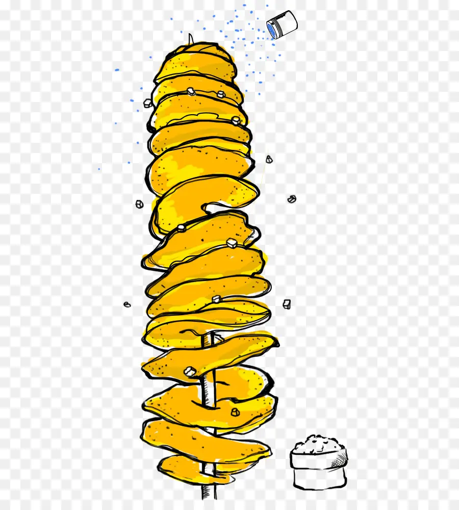 Espiral De Batata，Lanche PNG