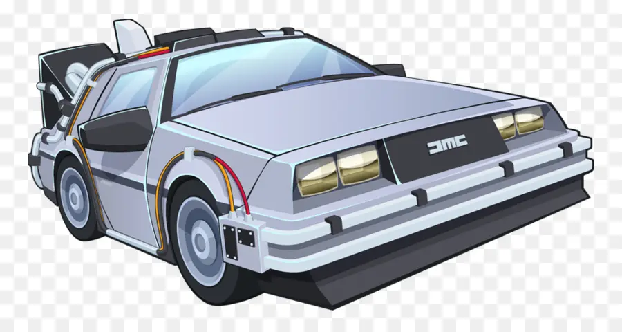 Carro Delorean，Máquina Do Tempo PNG