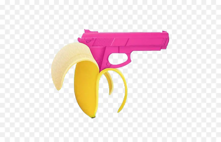 Arma Rosa Com Banana，Banana PNG