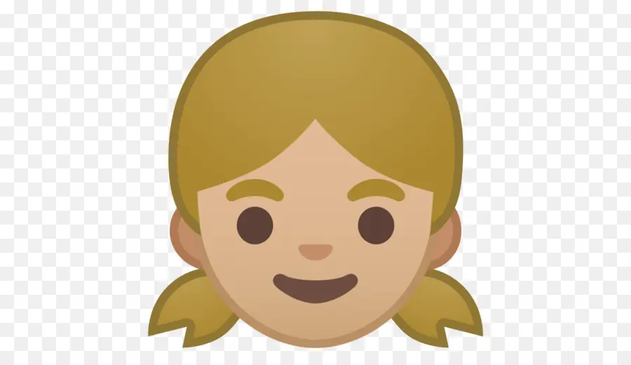 Emoji De Menina Loira，Sorrindo PNG