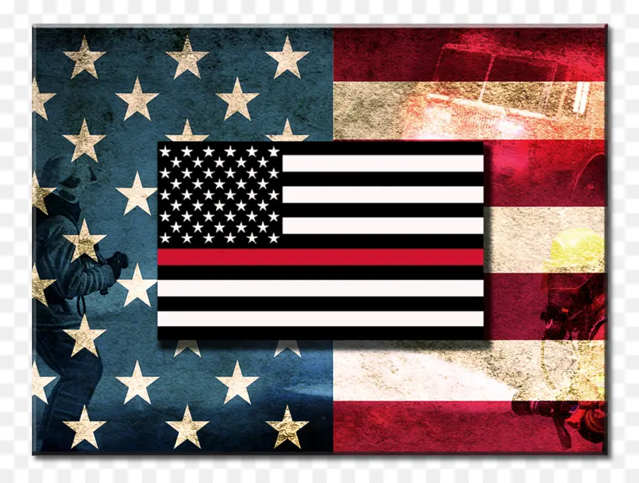 Bandeira Americana Com Linha Vermelha Fina，Americano PNG