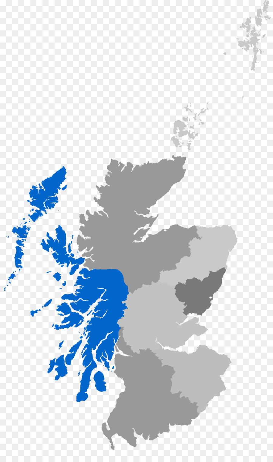 A Escócia，Mapa PNG