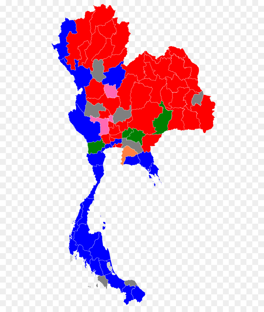 Tailândia，Vetor Mapa PNG
