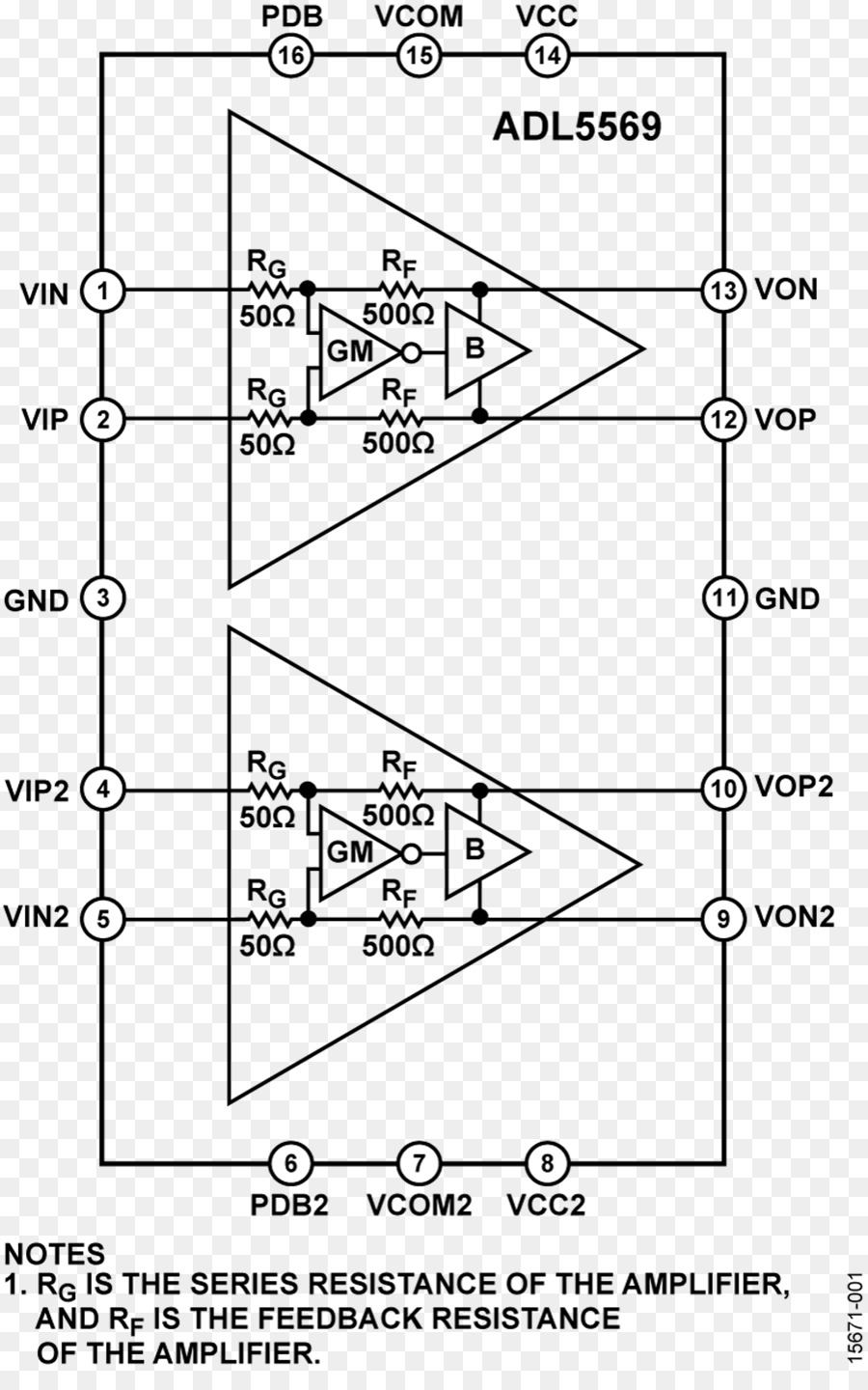 Circuito Amplificador，Adl5569 PNG