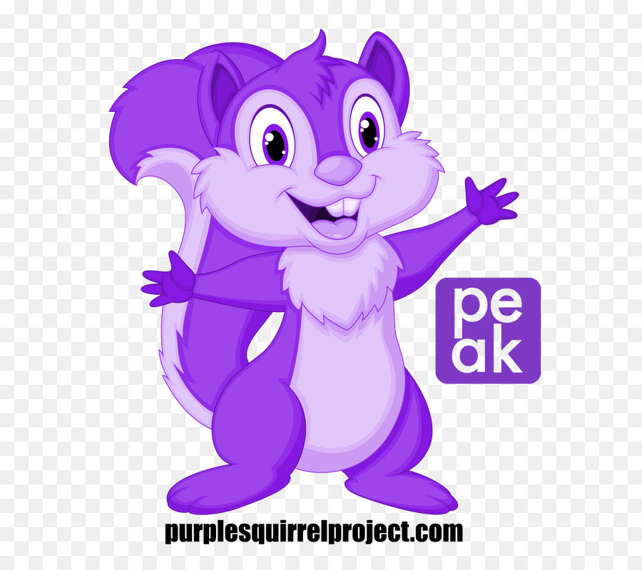 Esquilo Roxo，Mascote PNG