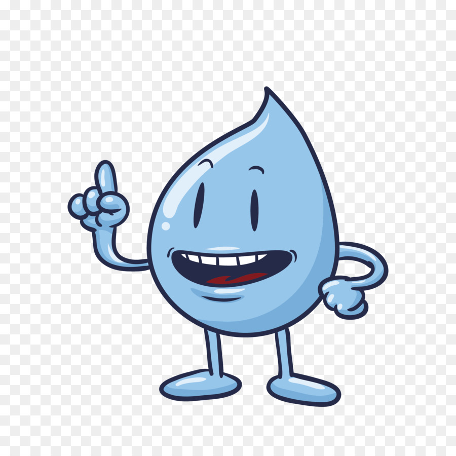 Gota De água，Azul PNG