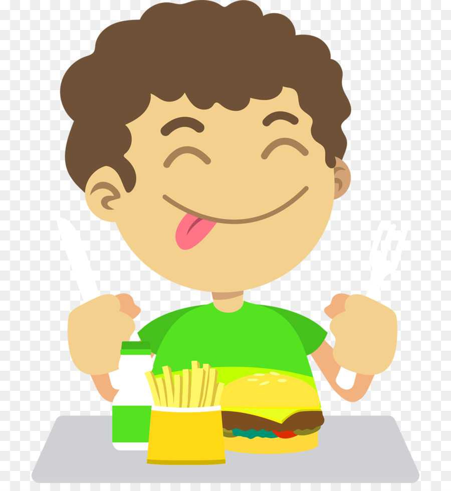 Menino Comendo Fast Food，Refeição PNG