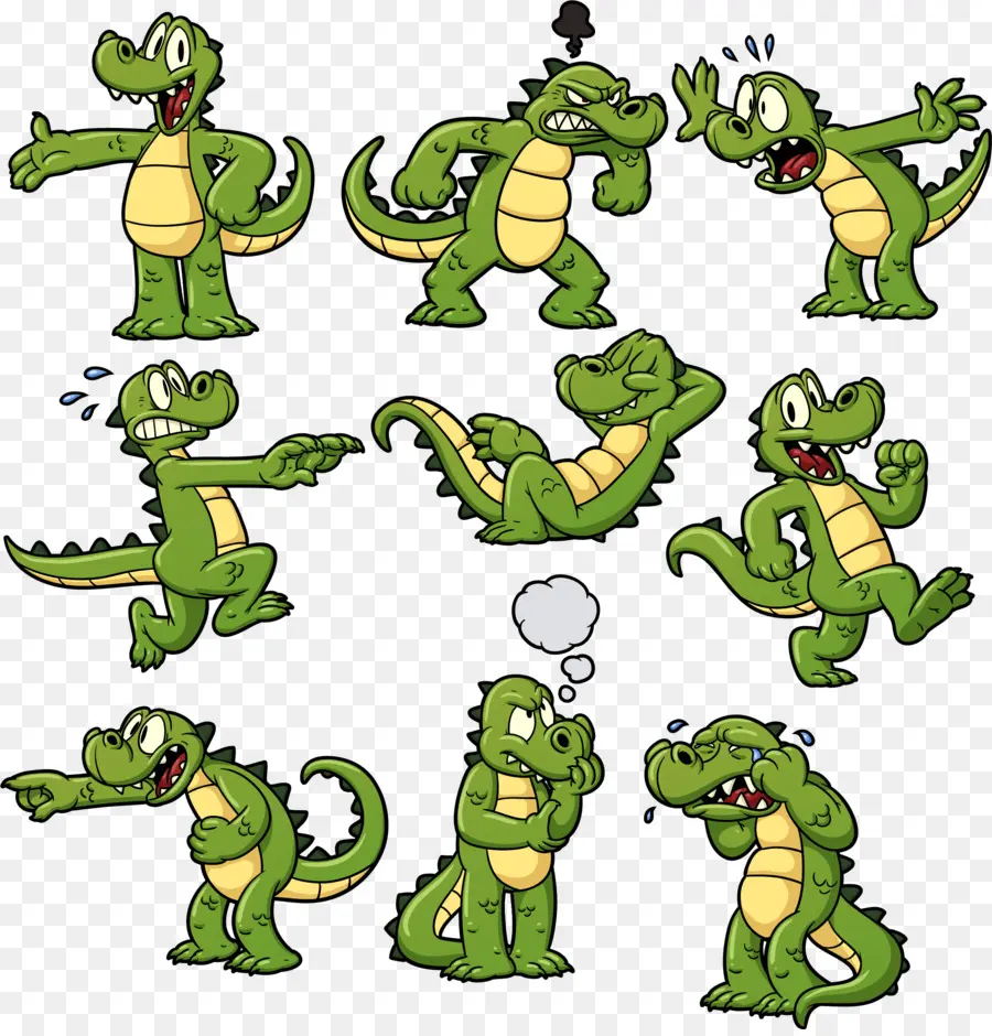 Crocodilo，Desenho Animado PNG