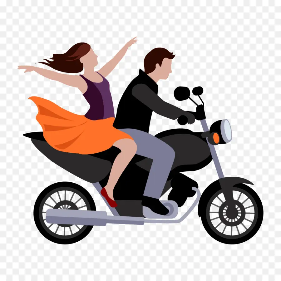 Passeio De Motocicleta，Casal PNG