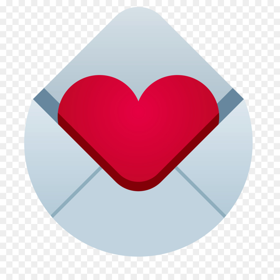 Envelope Azul Com Coração，Amor PNG