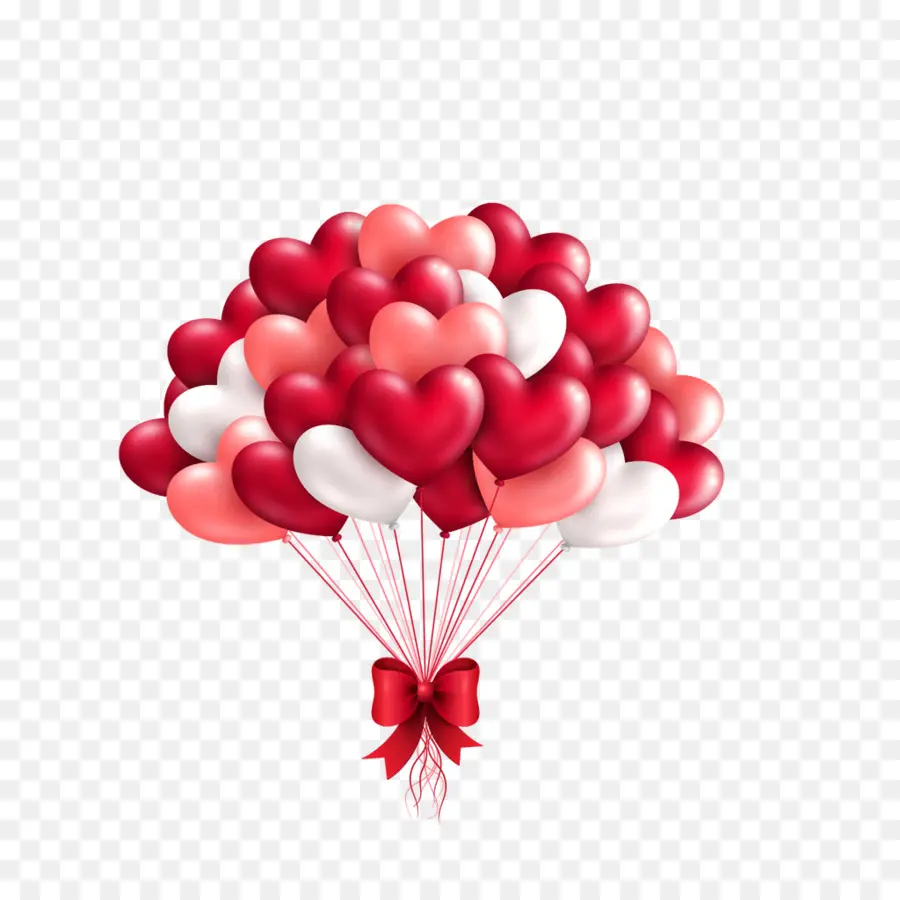 Balão，Coração PNG