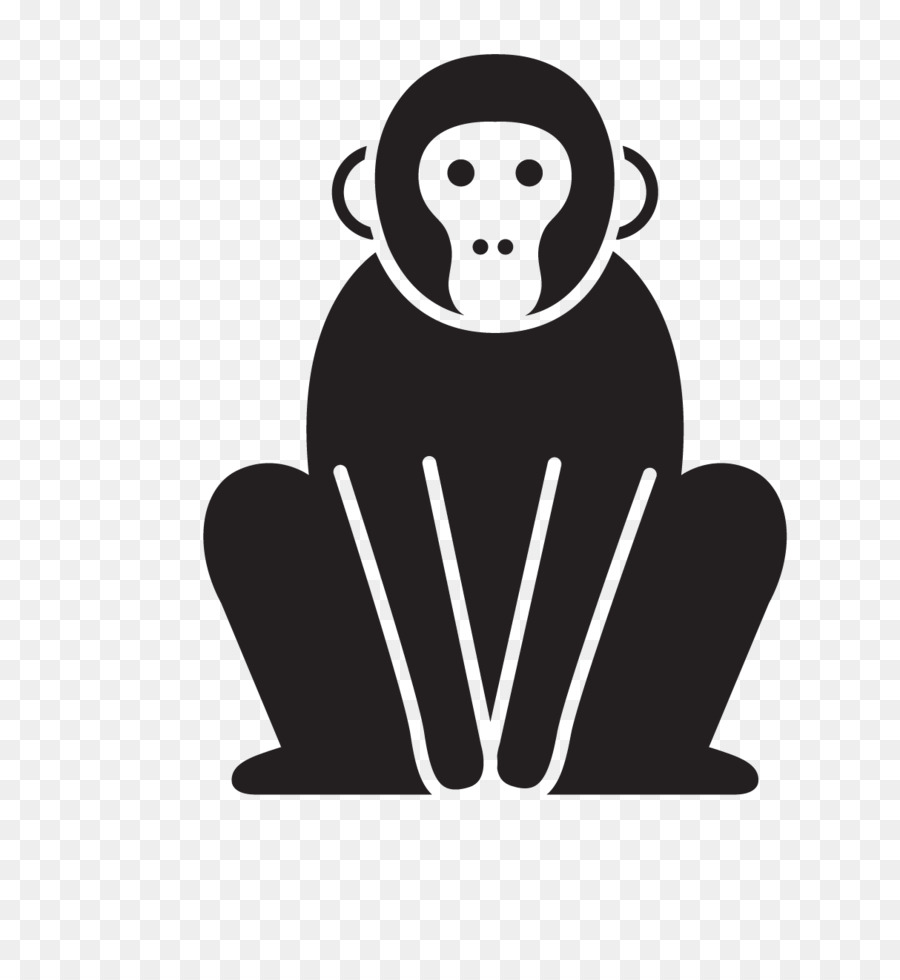 Design PNG E SVG De Silhueta Simples Macaco Para Camisetas