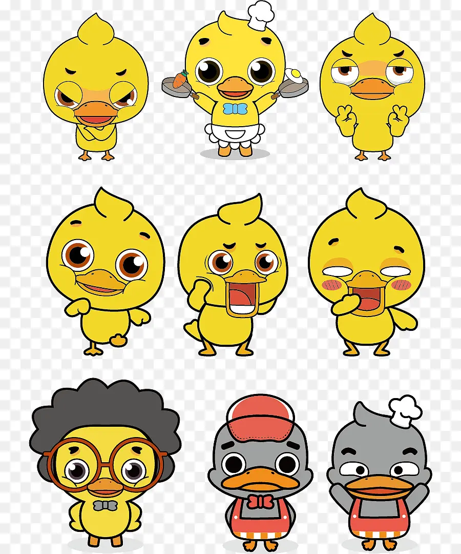 Pato Amarelo，Expressões PNG