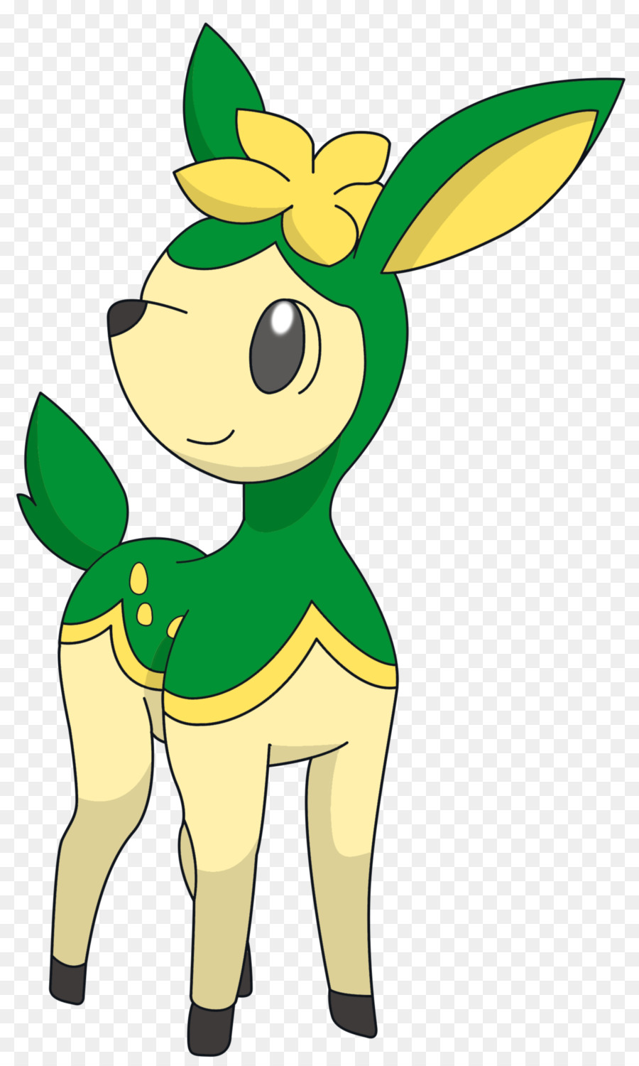 Veado Verde，Desenho Animado PNG