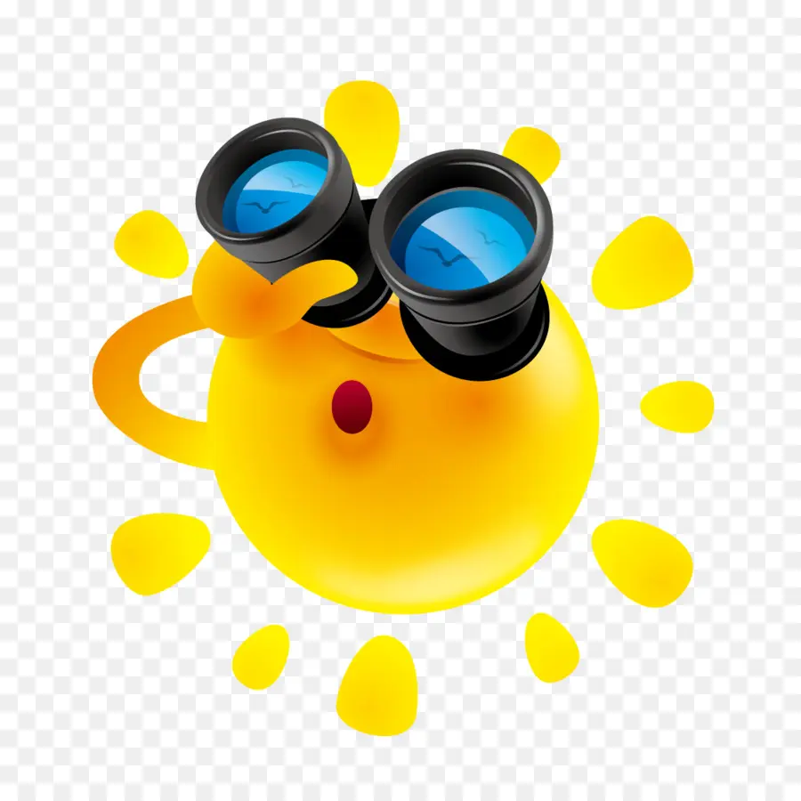 Sol Com Binóculos，Sol PNG