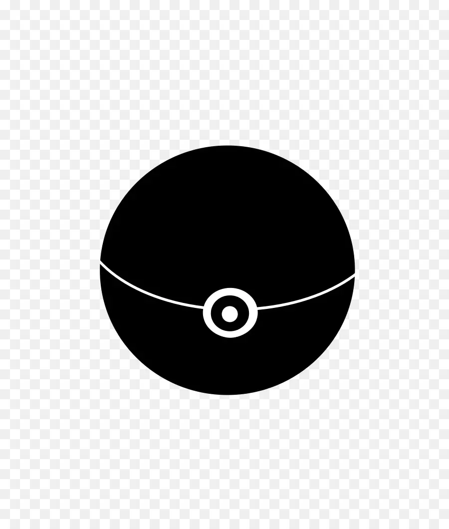 Pokébola，Preto PNG