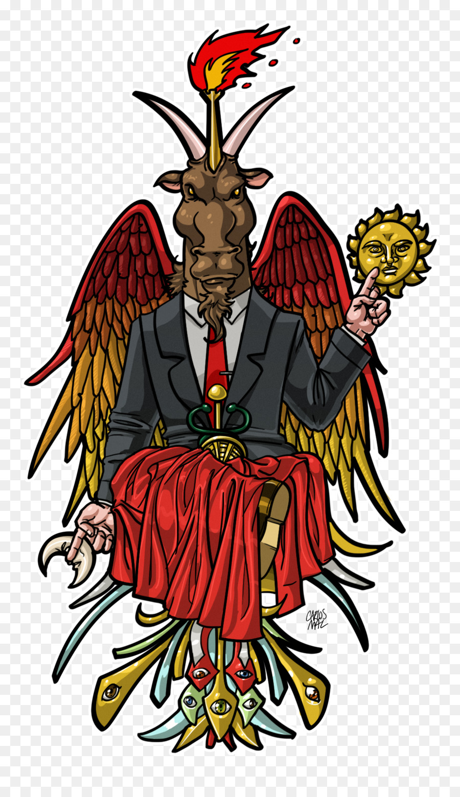 Demônio，Baphomet PNG