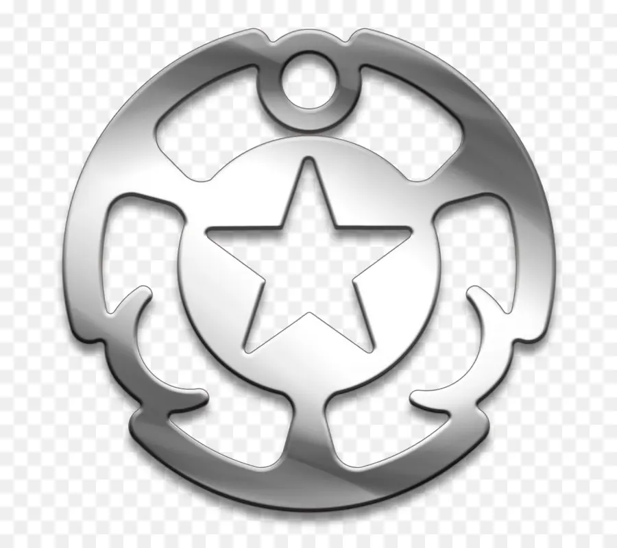 Emblema Estrela Prateada，Metal PNG