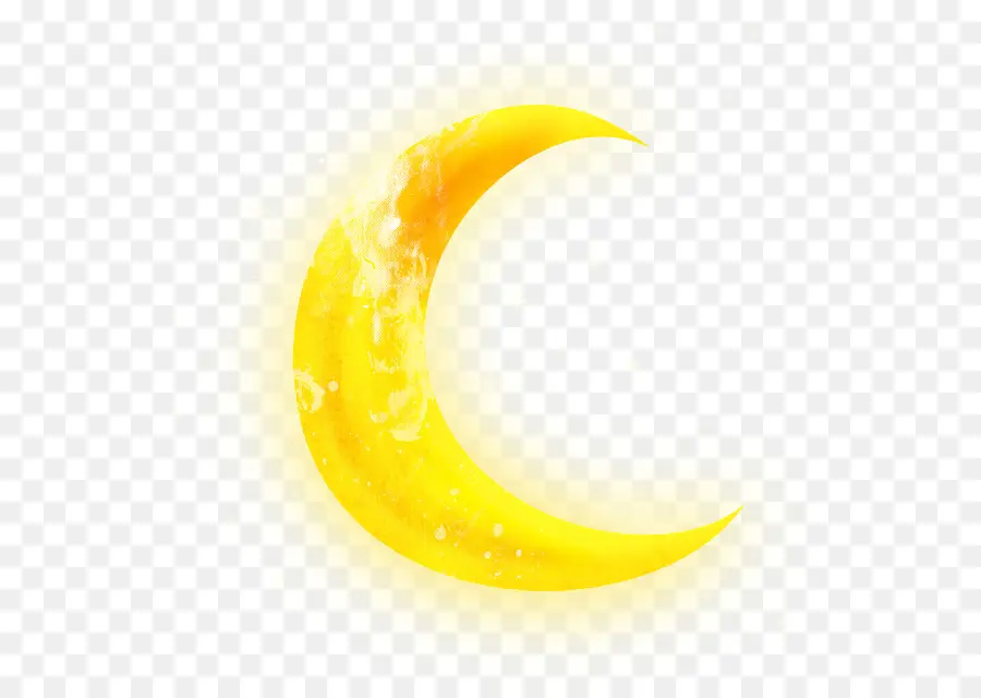 Lua Crescente，Amarelo PNG