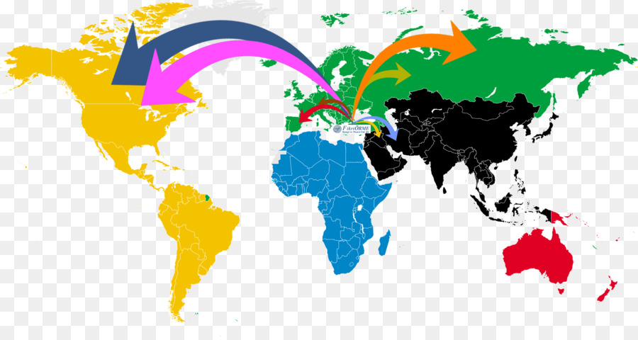 Mapa Mundial，Setas PNG