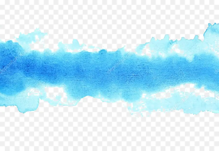 Aquarela，Azul PNG