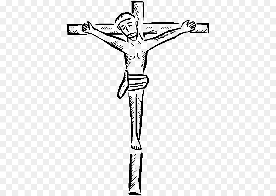 Crucifixo，Arte De Linha PNG