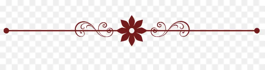 Divisor Floral Vermelho，Ornamento PNG