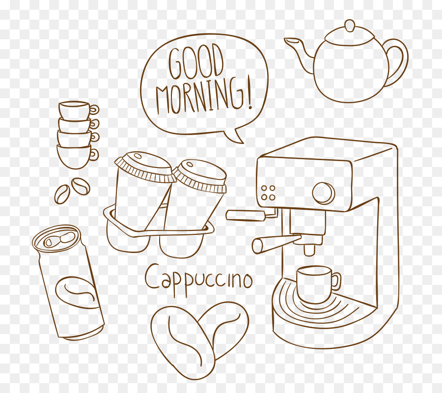 Máquina De Café，Capuccino PNG