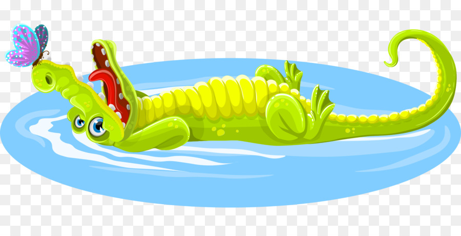 Crocodilo De Desenho Animado，água PNG