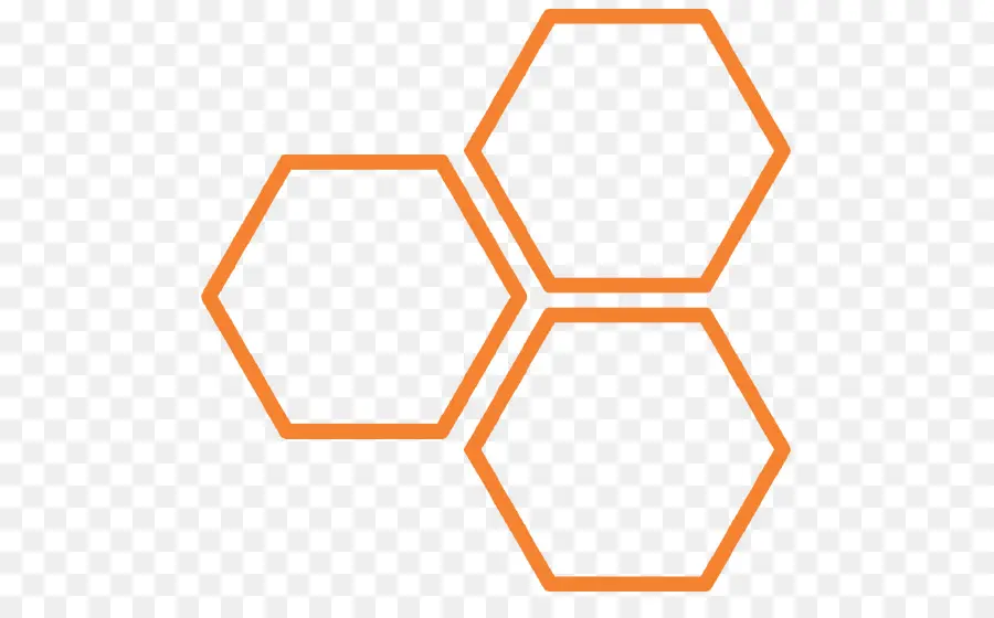 Hexágonos，Laranja PNG