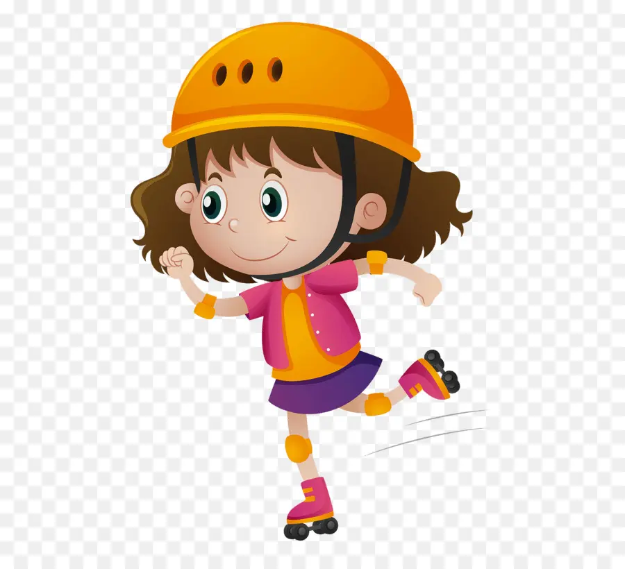 Menina Patinando，Capacete PNG