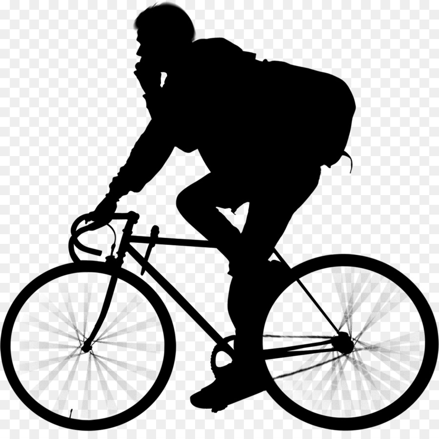 Silhueta De Ciclista，Bicicleta PNG