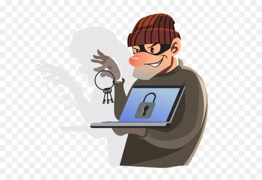 Desenho Animado De Hacker，Portátil PNG